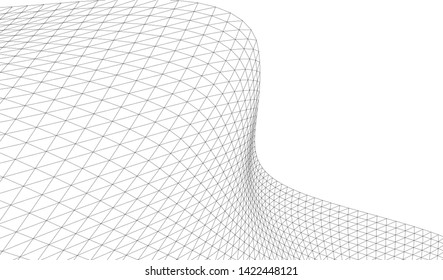 Architectural drawing. Geometric 3d background