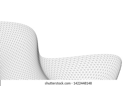 Architectural drawing. Geometric 3d background