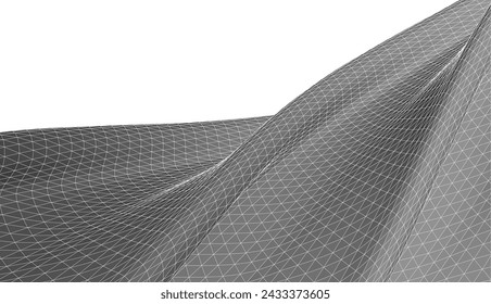 Architectural drawing. Geometric 3d background