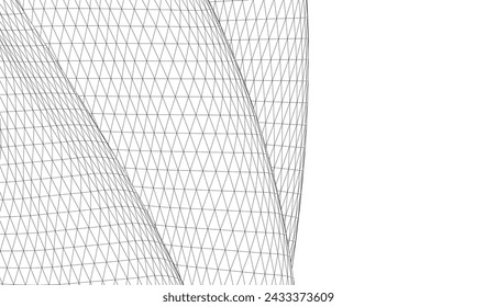 Architectural drawing. Geometric 3d background