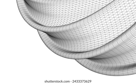 Architectural drawing. Geometric 3d background