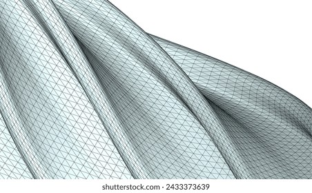 Architectural drawing. Geometric 3d background