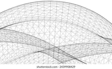 Architectural drawing Geometric 3d background