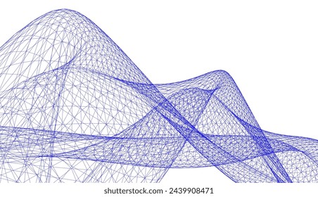 Architectural drawing Geometric 3d background