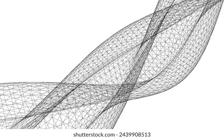 Dibujo arquitectónico Fondo geométrico 3d