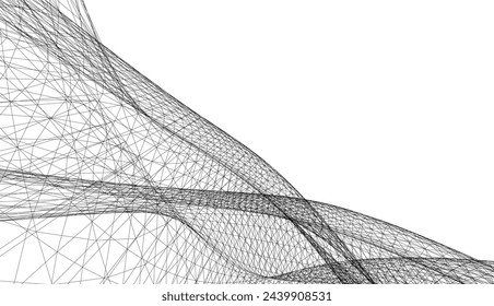 Architectural drawing Geometric 3d background