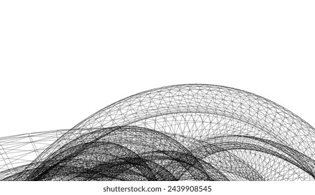Architectural drawing Geometric 3d background