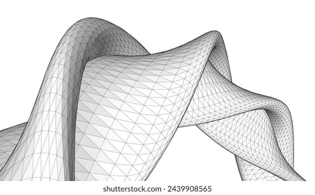 Architekturzeichnung Geometrischer 3D-Hintergrund
