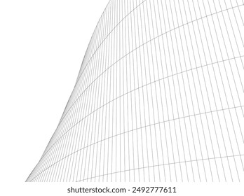 Architektonische Zeichnung. Geometrischer 3D-Hintergrund 