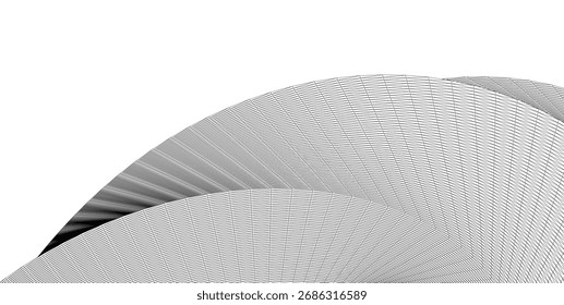 Architectural drawing. Geometric 3d background
