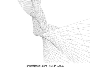 Architectural drawing. Geometric background