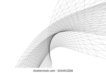 Architectural drawing. Geometric background