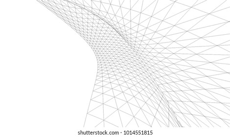 Architectural drawing. Geometric background