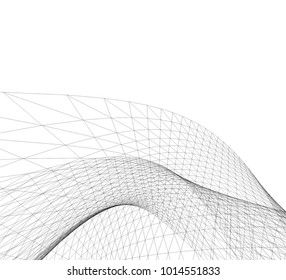 Architectural drawing. Geometric background