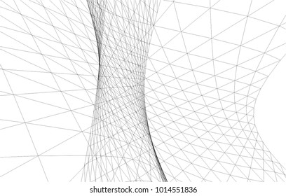 Architectural drawing. Geometric background