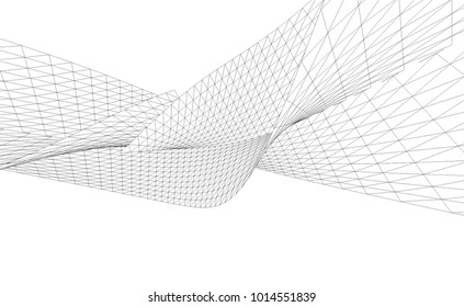 Architectural drawing. Geometric background