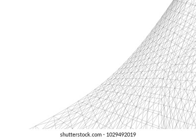 Architectural drawing. Geometric background