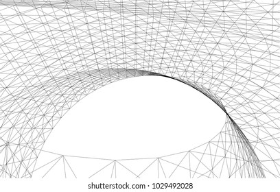 Architectural drawing. Geometric background