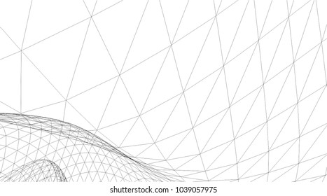 Architectural drawing. Geometric background