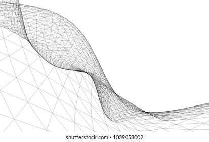 Architectural drawing. Geometric background
