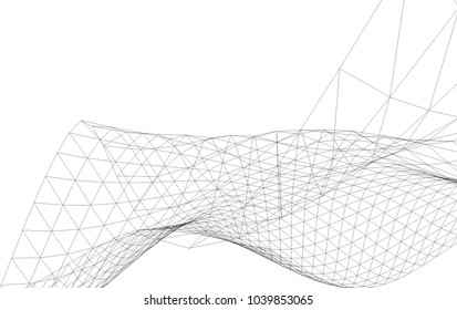 Architectural drawing. Geometric background