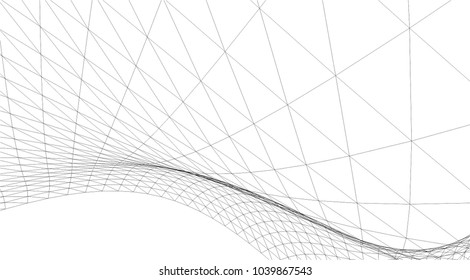 Architectural drawing. Geometric background