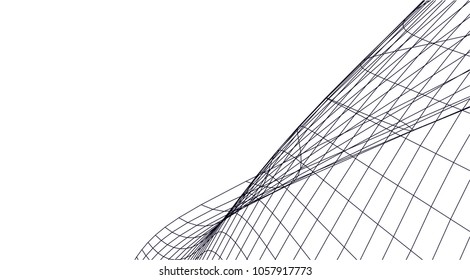 Architectural drawing. Geometric background