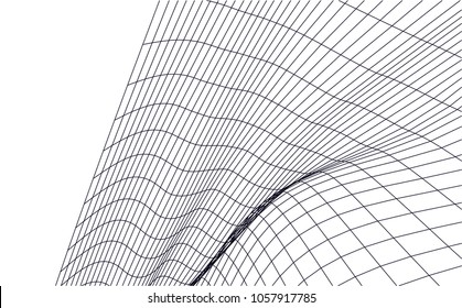 Architectural drawing. Geometric background