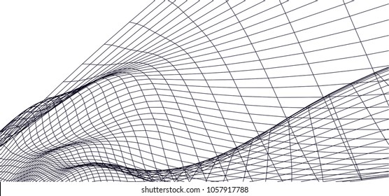 Architectural drawing. Geometric background