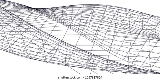 Architectural drawing. Geometric background