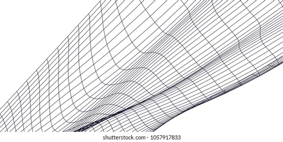 Architectural drawing. Geometric background