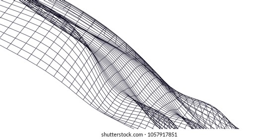 Architectural drawing. Geometric background