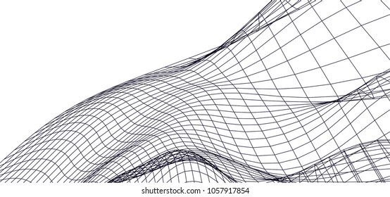 Architectural drawing. Geometric background