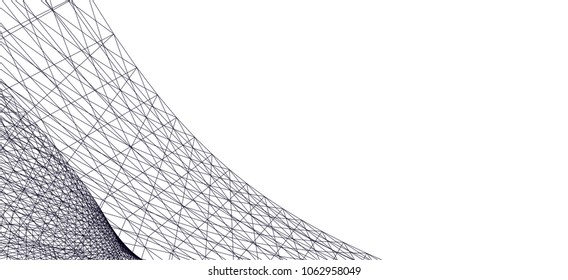 Architectural drawing. Geometric background