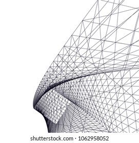 Architectural drawing. Geometric background