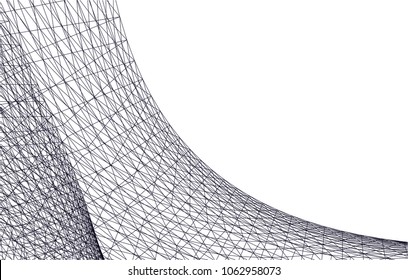 Architectural drawing. Geometric background