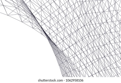 Architectural drawing. Geometric background