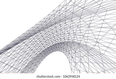 Architectural drawing. Geometric background