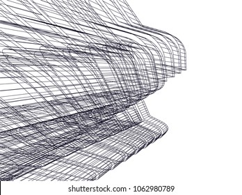 Architectural drawing. Geometric background