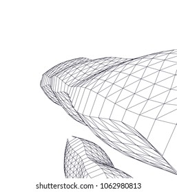 Architectural drawing. Geometric background