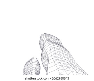 Architectural drawing. Geometric background