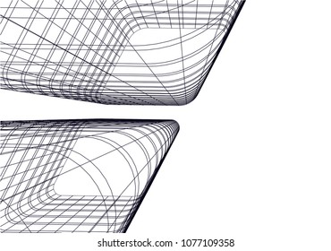 Architectural drawing. Geometric background