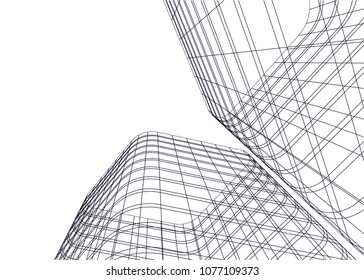 Architectural drawing. Geometric background