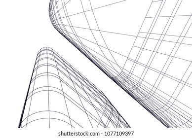 Architectural drawing. Geometric background
