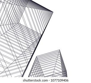 Architectural drawing. Geometric background