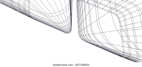 Architectural drawing. Geometric background