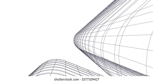 Architectural drawing. Geometric background