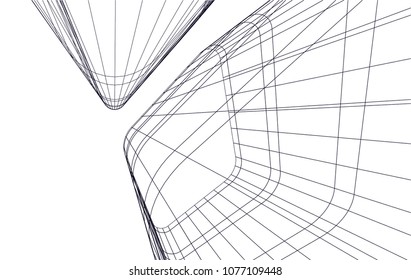 Architectural drawing. Geometric background