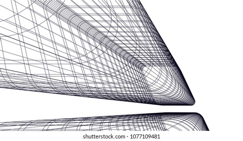 Architectural drawing. Geometric background