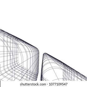 Architectural drawing. Geometric background